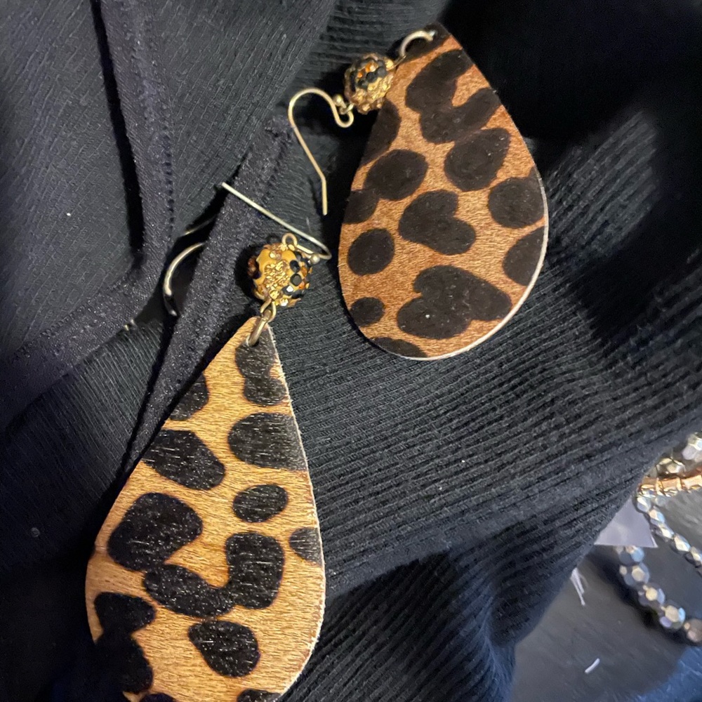 Cheetah earrings